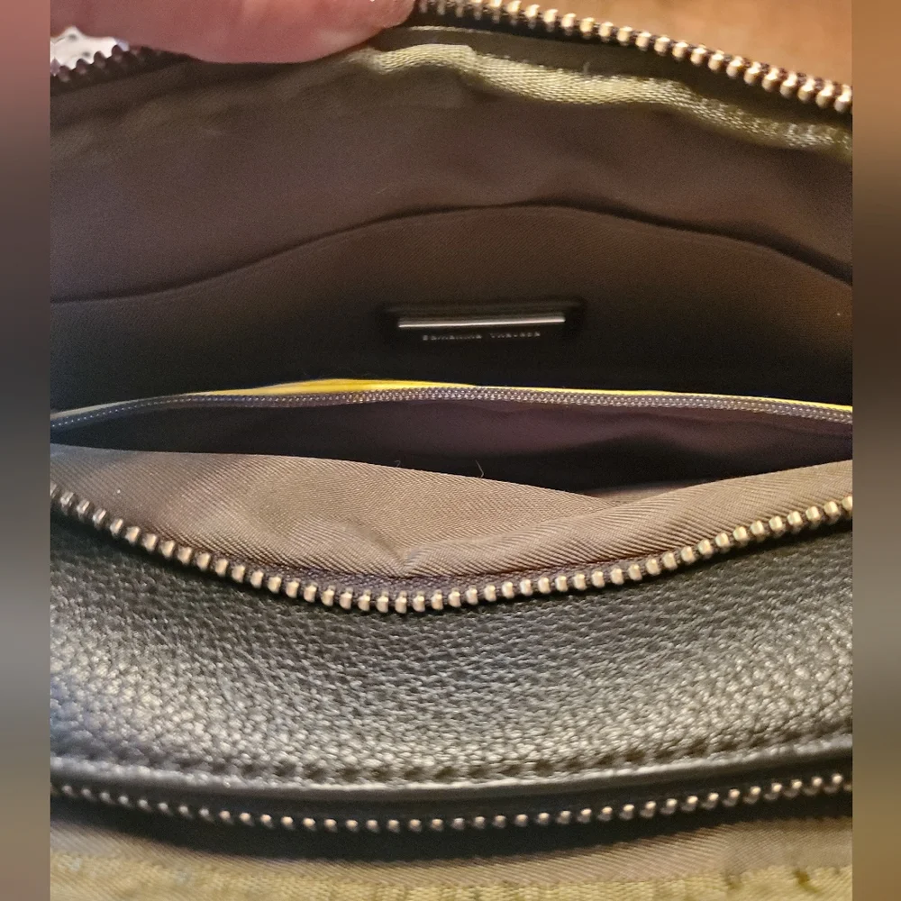 Samantha Thavasa Black Leather Studded Crossbody Bag
